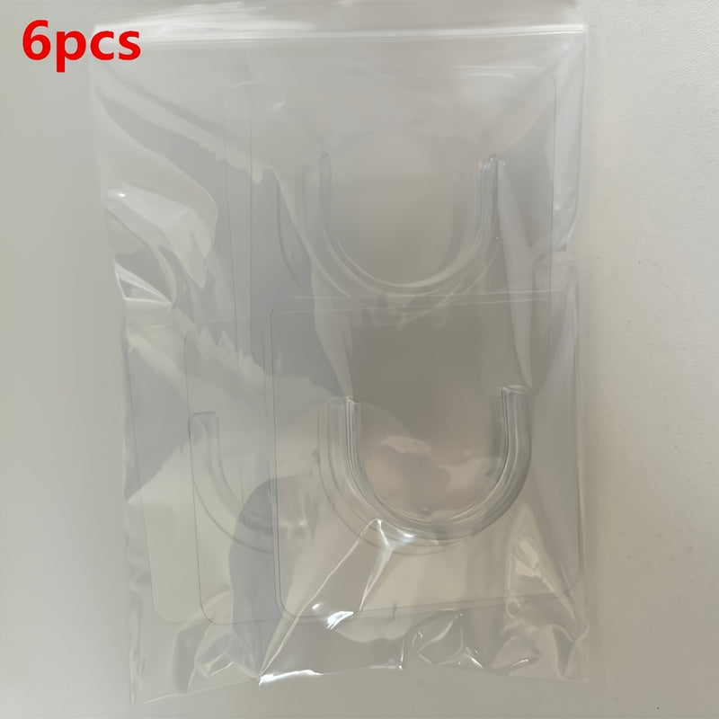 2/8/10 piezas de soporte adhesivo para varilla telescópica, ganchos de pared sin perforación, soporte fijo para barras cruzadas, para uso doméstico