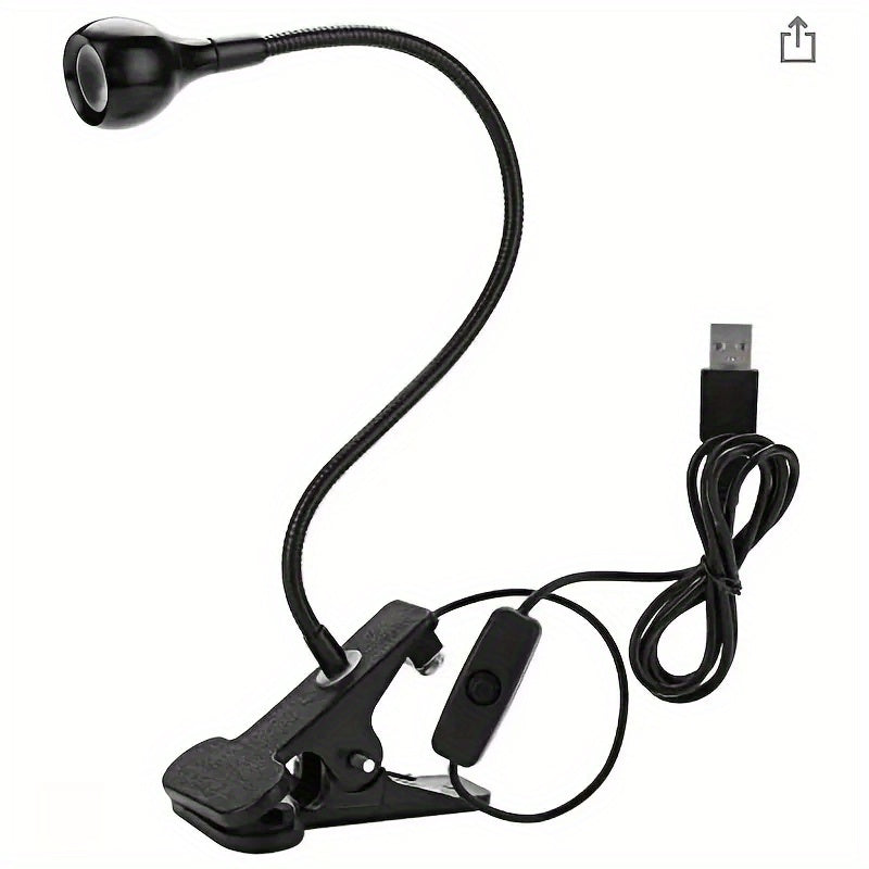 Mini Lámpara LED para Uñas con Brazo Ajustable y Pinza - Luz de Curado USB para Gel, Manicura y Pedicura en Casa, Sin Olor, Secado Rápido, Herramienta Portátil para Cuidado de Uñas, Diseño Compacto y Ligero, Posicionamiento Flexible, Ideal para Usuarios