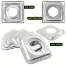 10/30/50pcs Cubierta Cuadrada para Quemador de Estufa, Tapa Cuadrada para Cocina, Protector Antigrasa para Estufa de Gas, Anillo de Aluminio Engrosado, Limpieza de Encimera de Cocina, Adecuado para Uso Doméstico, en la Cocina y Restaurante
