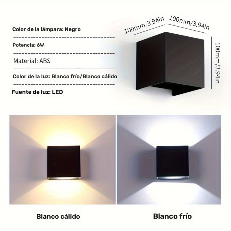 Luz de pared LED AC85-265V luz de pared 6W iluminación para pasillo y garaje decorativa