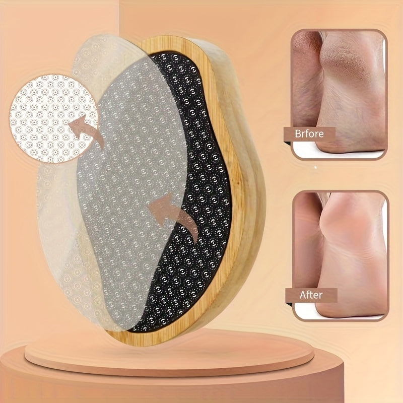 2 en 1, limpiador de pies y piedra pómez de doble cara - No necesita electricidad, herramienta de cuidado de pies sin fragancia para un brillo suave y claro, eliminación, pedicura profesional en casa, herramientas de cuidado de pies, diseño elegante, plá