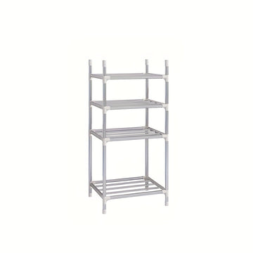 Estante de almacenamiento de cocina de acero inoxidable de 4/5/6 niveles con pies de nivelación - Estante multi-nivel de gran resistencia para ollas, sartenes, microondas y más - Unidad de estantería ahorradora de espacio para despensa, garaje y armario,