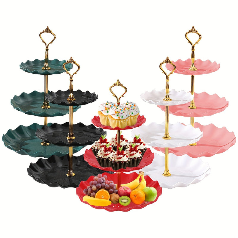 Juego de 2 Piezas para Exhibición de Postres Estilo Medio Oriente con Soporte para Tartas y Cupcakes, Ideal para Bodas y Ceremonias de Graduación