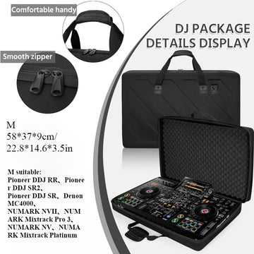 Estuche de almacenamiento ligero de EVA moldeado para Pioneer DDJ RX2 RX3, negro