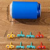 Juego de 8 tenedores desechables de frutas con diseño de caricatura, material ABS, ideal para uso en el hogar