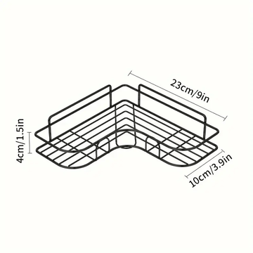 Estantería para Baño sin Taladro - Organizador de Esquina Resistente al Óxido, Ahorrador de Espacio para Ducha o Cocina/Lavandería - Fácil Instalación, Diseño Minimalista y Construcción Robusta, Ideal para Espacios Pequeños