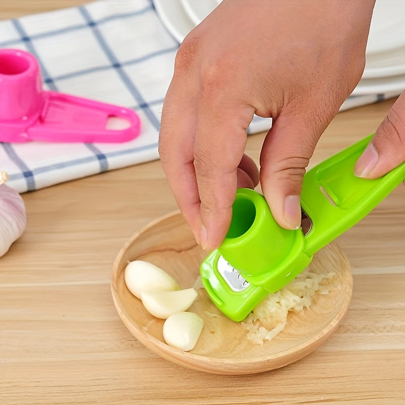 1pc Mini Molinillo de Ajo Creativo Prensa de Ajo Cocina Masa de Ajo Manual Masa de Ajo Gadgets de Cocina Verdes Herramientas para Picnic y Barbacoa al Aire Libre
