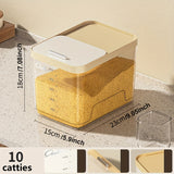 Dispensador de Arroz Premium Sellado - 5.0kg/10.0kg/15.0kg, Hermético y Antihumedad, Recipiente para Alimentos de Plástico de Alta Calidad, Caja de Almacenamiento para Granos y Cereales, Contenedor para Harina, Sin Necesidad de Electricidad