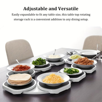 8 bandejas Susan Perezoso Giratorio Mesa de Comedor bandeja, diseño deslizante mesa Giratorio bandeja de servicio, adecuado para mesas rectangulares o redondas, bandeja giratoria de cocina reutilizable, perfecto para fiestas, reuniones familiares