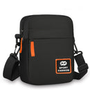 Bolso cuadrado neutro, textura sencilla, bolso de tela Oxford ligero, bolso de hombro único, bolso cruzado con cremallera multicapa para hombres [dirección aleatoria del tirón]