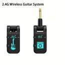 Sistema inalámbrico para guitarra de 2.4 GHz con batería recargable - Chip de alta calidad, 10 horas de duración, emparejamiento automático para guitarras eléctricas, bajos y más - Negro, transmisor inalámbrico para guitarra