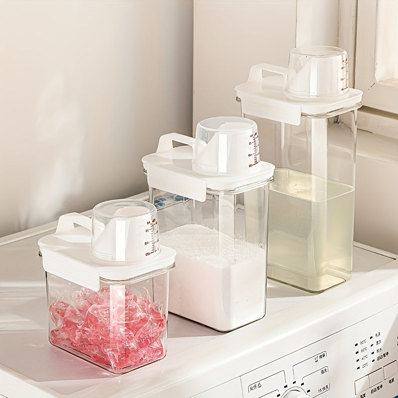 3-Pack de contenedores de plástico de gran capacidad, a prueba de fugas, fácil de verter, sin necesidad de energía, para detergentes para ropa, jabón, organización de cocina y baño