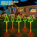 Luz de árbol de Navidad de césped solar 5 en 1