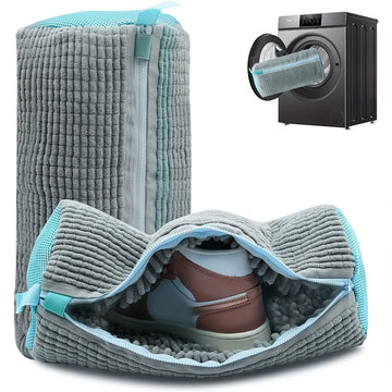 Bolsa para Lavadora de Zapatos Grande Anti-Abrasion 360° Protección Tridimensional Universal - Cremallera Resistente, Adecuada para Lavadoras (- Reutilizable para Zapatillas/Ropa, Elección Preferida en Viajes y Regalos), Bolsas de Lavandería