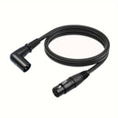 Cable de Audio XLR Macho a Hembra - Negro, Montaje con Tornillo, Cable de Extensión para Micrófono y Mezclador