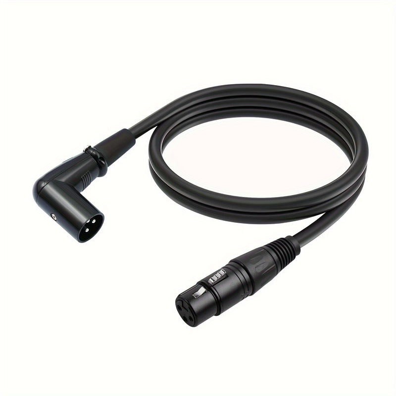 Cable de Audio XLR Macho a Hembra - Negro, Montaje con Tornillo, Cable de Extensión para Micrófono y Mezclador