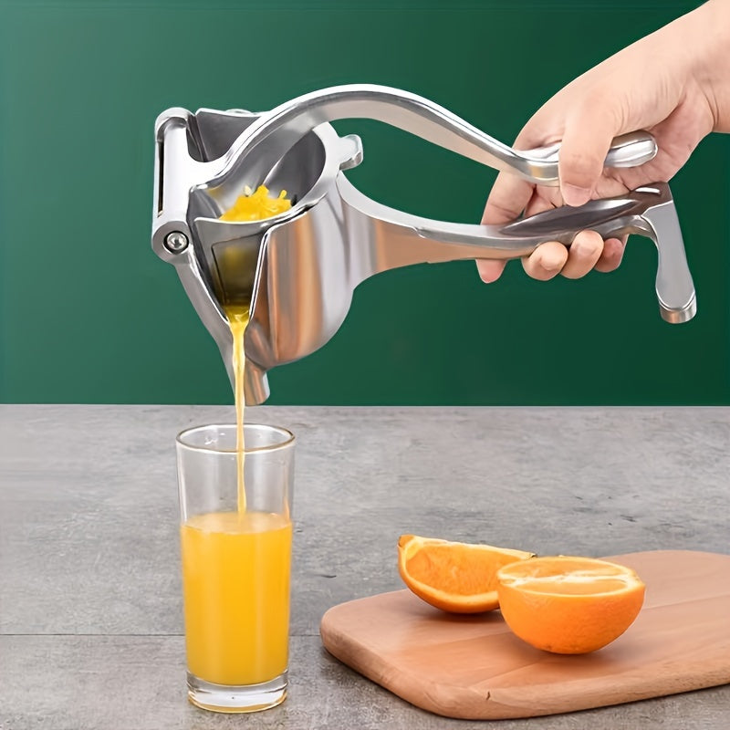 Exprimidor de Cítricos Manual de Aleación de Aluminio Premium - Exprimidor Resistente para Limones y Naranjas, Multifuncional para Uso Doméstico y al Aire Libre, Diseño Metálico Duradero para la Extracción de Jugo Fresco