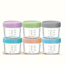 Juego de 6/12 piezas, Recipiente para Almacenamiento de Alimentos de Vidrio de 120 ml/4 oz, Reutilizable, Apto para Microondas, Lavavajillas y Congelador, Antifugas