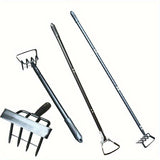 Pala de jardín de metal duradera con hoja de acero ajustable, ideal para el mantenimiento eficiente de granjas y jardines, perfecta para descompactar el suelo y eliminar malezas, jardín también.