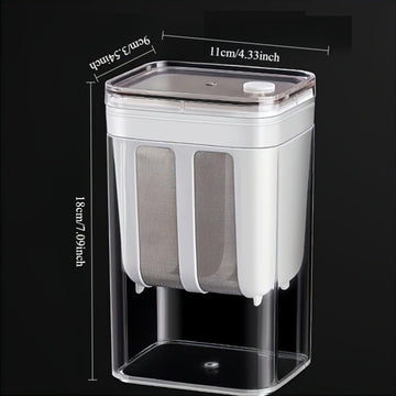 1 pieza de 1100 ml, filtro de acero inoxidable 304 para hacer yogur casero, malla ultrafina, ideal para hacer yogur griego casero, apto para uso en casa y restaurantes, no requiere batería, máquina para hacer yogur.
