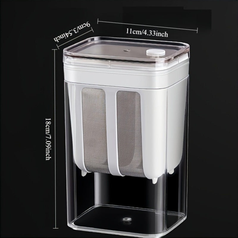 1 pieza de 1100 ml, filtro de acero inoxidable 304 para hacer yogur casero, malla ultrafina, ideal para hacer yogur griego casero, apto para uso en casa y restaurantes, no requiere batería, máquina para hacer yogur.