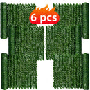 6 rollos de 6.0 metros x 50.01 cm, panel decorativo de hiedra artificial en verde oscuro, resistente a la intemperie y fácil de instalar, ideal para decoración de jardín, patio, arreglos de bodas y acentos para el hogar