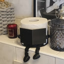 Soporte de papel higiénico divertido - Práctico y artístico con diseño de articulaciones móviles, adecuado para oficina, baño de casa o cualquier baño.