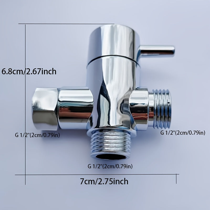 1 Conjunto de Ducha de Lujo ABS de Alto Flujo Dos-en-Uno con Sprays Portátiles y Fijos, Derivador de Agua de 3 Vías, Manguera Extendida - Sin Necesidad de Electricidad, Material de Plástico Duradero para una Experiencia de Baño Mejorada