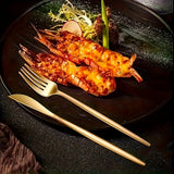 Juego de Cubiertos Portugueses de Acero Inoxidable de 24 Piezas, Incluye 12 Cuchillos y 12 Tenedores, Adecuado para Hogar, Cocina, Camping, Picnic, Utensilios al Aire Libre