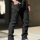 Pantalones Tácticos para Hombre - Múltiples Bolsillos de Utilidad (Correa en la Pierna/Bolsillos Laterales), Tejido Suave y Elástico, Diseño Sin Cinturón para Exteriores, Senderismo, Camping, Trabajo - Pantalones Todo en Uno, Equipo Táctico de Campamento