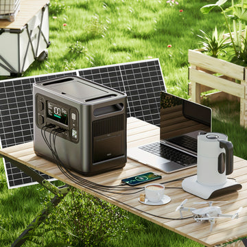 Panel Solar Portátil con Controlador de 100A, Accesorios para RV, Banco de Energía Cargador Solar para Camping, Barcos y Más