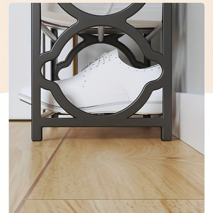 Estante de zapatos de acero inoxidable de 5 niveles - Ahorra espacio, fácil montaje, organizador de zapatos de metal resistente para entrada, armario, almacenamiento en casa - Alberga todos los zapatos, organizador de almacenamiento de zapatos, unidad de