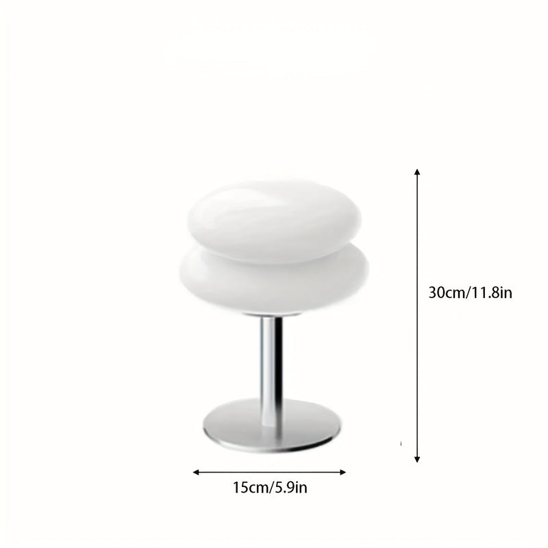 1 pieza de lámpara de mesa Macaron Hamburger - Luz ambiental con control de intensidad alimentada por USB con 3 modos de iluminación, luz blanca/natural/cálida, estilo Art Deco para sala de estar, dormitorio, oficina en casa - Ideal para mesitas de noche