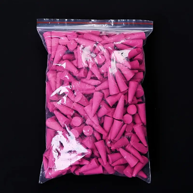 61pcs Conos de Aroma Coloridos para el Hogar - Jazmín, Rosa, Menta, Sándalo - Colores Vibrantes para Relajación y Ambientador, Accesorios de Meditación | Decoraciones Energizadoras | Adornos Fragancia