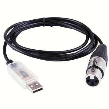 Adaptador de interfaz XLR 3 pines a DMX512 USB, compatible con el software Freestyler, para control de iluminación de escenario, controlador de luz, controlador de intensidad, conversor de serie RS485, cable de soporte, compatible con Windows 7/8/10, Mac