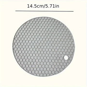 1pc Mantel Individual de Silicona - Redondo, Resistente al Calor y Antideslizante para Ollas, Bandejas de Horneado y Boles - Accesorio de Cocina Duradero