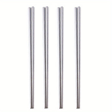 1 unidad/4 unidades de palillos de acero inoxidable de 21 pulgadas - Acabado elegante en negro, dorado y arcoíris, livianos, ideales para uso en el hogar y restaurantes, utensilios para restaurante | Palillos modernos | Utensilios duraderos