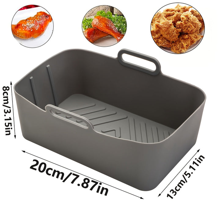 1/2 piezas de bandeja de silicona para freidor de aire - Rectangular, fácil limpieza y cocina saludable, para freidores de aire, hornos y bandejas de horneado - Gran regalo para cocineros y amantes de la repostería, el gadget perfecto para la cocina