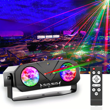 Tira de luces láser LED con alimentación USB, aluminio negro, ≥0.4mW y <1mW, ≤36V, con control remoto, para fiestas DJ, presentaciones en escenario, bodas, iglesias, discotecas, fiestas en casa, reuniones con amigos, Día de San Valentín, iluminación escé
