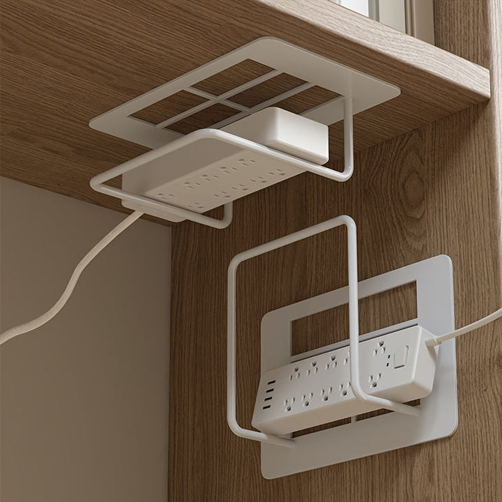Soporte para Enrutador de Montaje en Pared sin Taladro de Fácil Instalación - Elegante Hierro Fundido Blanco, Estante de Almacenamiento Multiusos para Sala de Estar y Más, Colocación de Cajas, Estante Wifi, Estantes