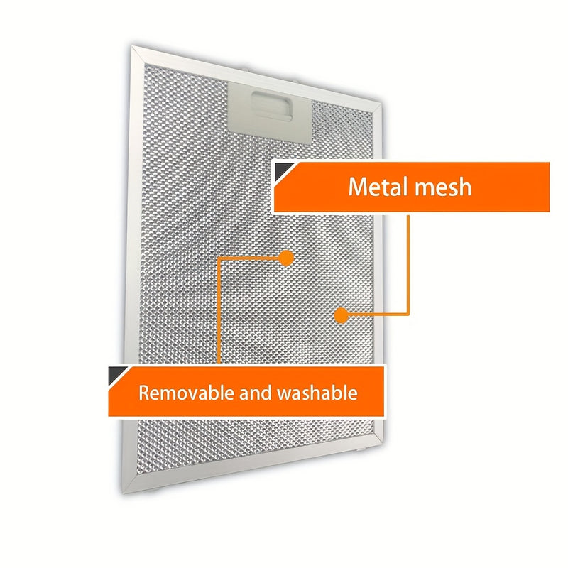 1pc Filtro de Campana Extractora TENLUN - Malla Antigrasa Extraíble y Lavable, Construcción Metálica Duradera con Bisagra de Plástico PP para Limpieza Fácil, Compatible con Sistemas de Ventilación de Cocina, Instalación Sencilla
