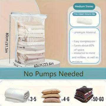 Bolsas de almacenamiento de vacío 3D extra grandes que ahorraban espacio del 80% - Organice y proteja sencillamente edredones, mantas, ropa de cama y más. Ideal regalo de Acción de Gracias, Navidad, Halloween para seres queridos, almacenamiento de edredo