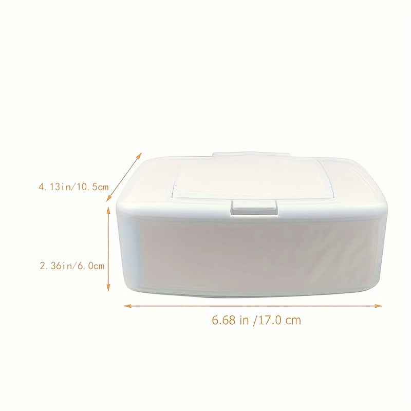 1 unidad FreshBox Dispensador de toallitas portátil rectangular de plástico, contenedor rellenable de pañuelos de papel para baño y cocina