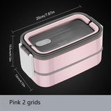 Lonchera de Acero Inoxidable Aislada - Doble Capa, Segura para Microondas, Portátil para Escuela y Trabajo, Regreso a Clases