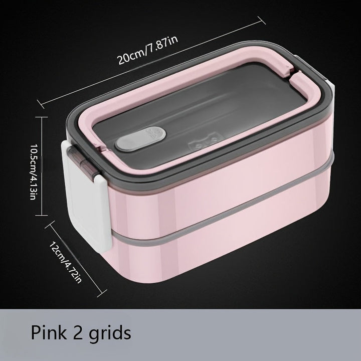 Lonchera de Acero Inoxidable Aislada - Doble Capa, Segura para Microondas, Portátil para Escuela y Trabajo, Regreso a Clases