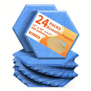 24 paneles acústicos de alta densidad, material hexagonal de insonorización de espuma de 38,1 cm, reducción y absorción de ruido, para accesorios de equipos de grabación, disponibles en blanco, negro, azul y naranja.