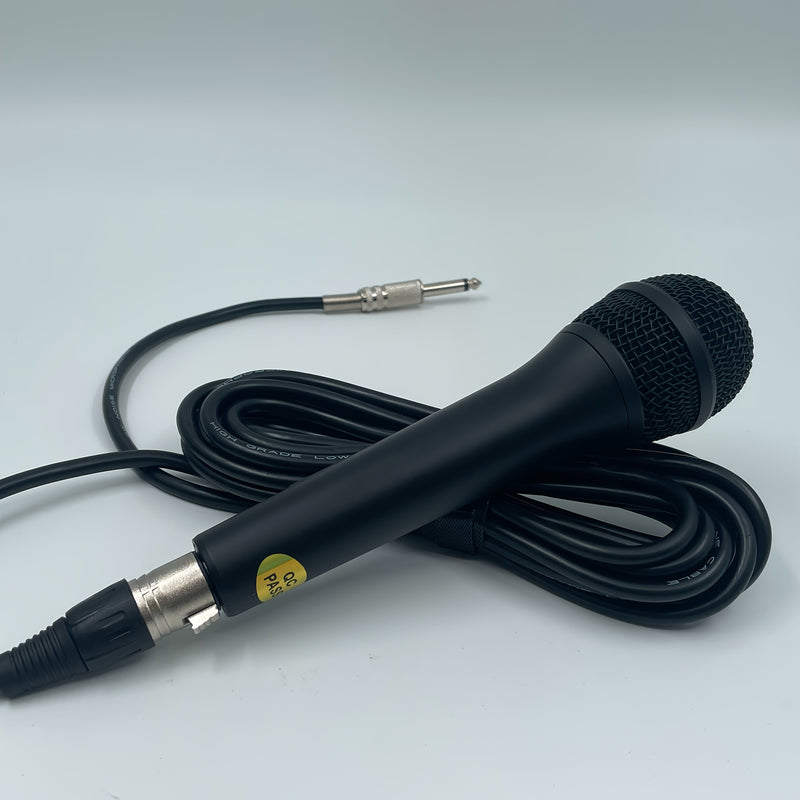 Micrófono Dinámico Unidireccional con Cable para Karaoke - Micrófono de Conexión Directa para Máquina de Karaoke, Amplificador y Altavoz - Para Cantar, Hablar en Público y Fiestas