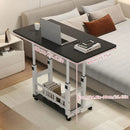 Escritorio de Computadora con Altura Ajustable, Disponible en /Blanco/Nogal, Ideal para Dormitorio, Sala o Residencia Estudiantil, Mesa Simple y Práctica para Escritura