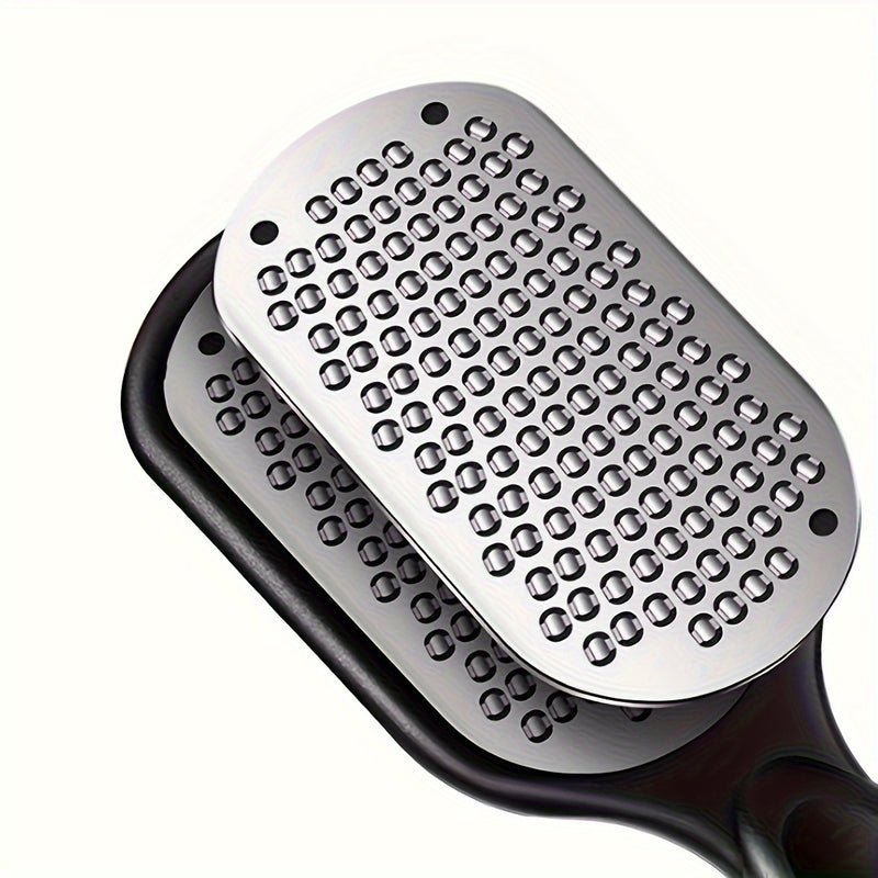 Limpiador Profesional de Pies de Acero Inoxidable con Protector Antisalpicaduras y Mango Antióxido - Herramienta SPA para Pedicura en Casa, Grado Salón con Empuñadura Ergonómica, Sin Necesidad de Batería