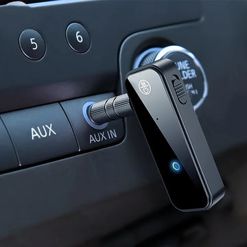 Transmisor y receptor sin varillas 5.0, Modo Dual (TX/RX), Entrada AUX, Carga USB, Baja Latencia para Estéreo de Auto, Hogar, Oficina, Smartphone, Tableta - Compatible con Dispositivos Inalámbricos, Equipo de Audio de Oficina, Diseño Elegante del Recepto